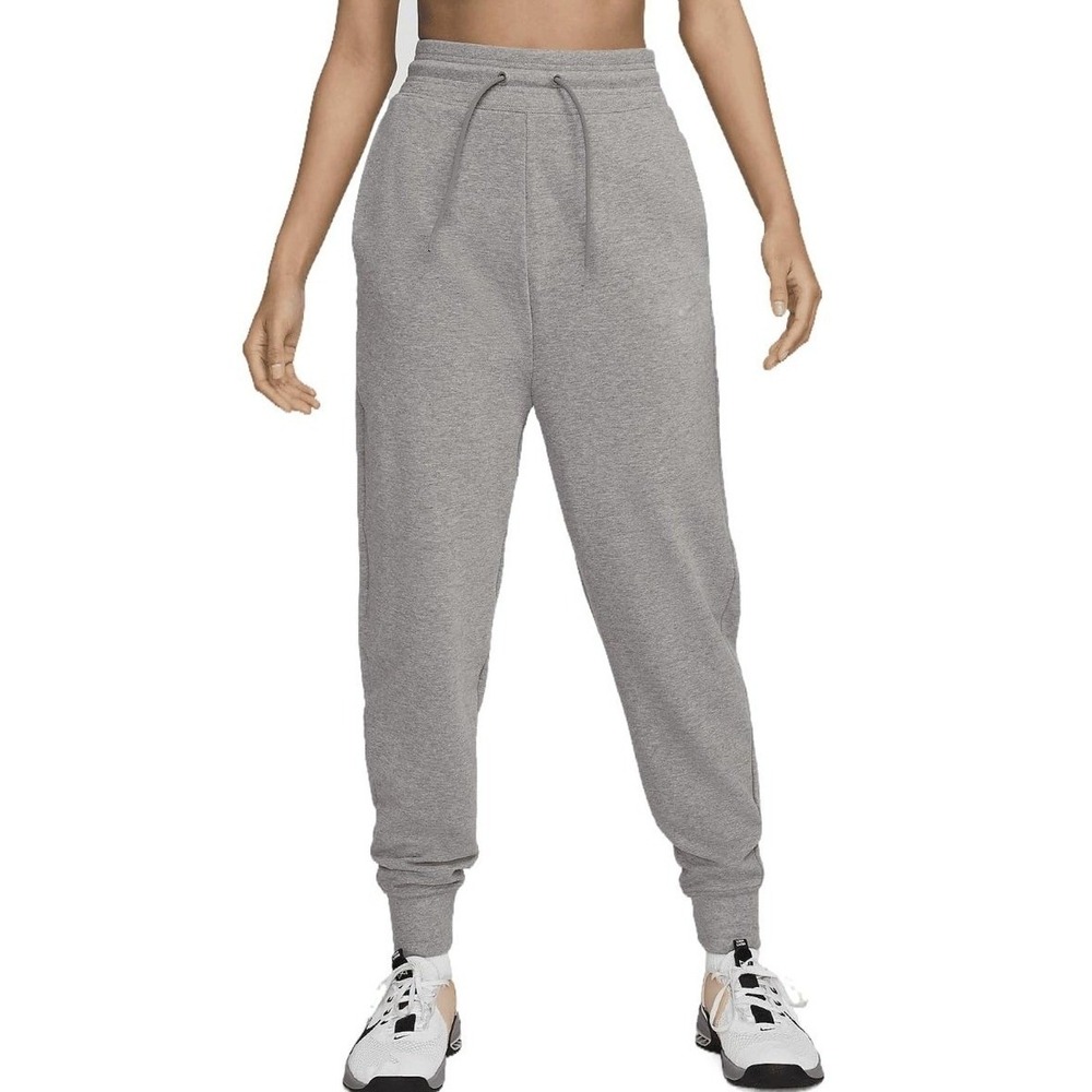 Nike Dri-FIT One Joggers High Waisted 7/8 French Terry Grey FB5434-091 Women XL